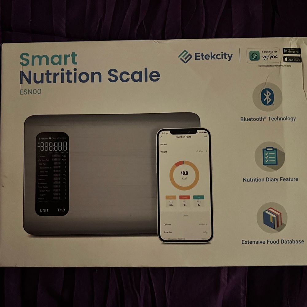 ETEKCITY Smart Nutrition Scale - Silver